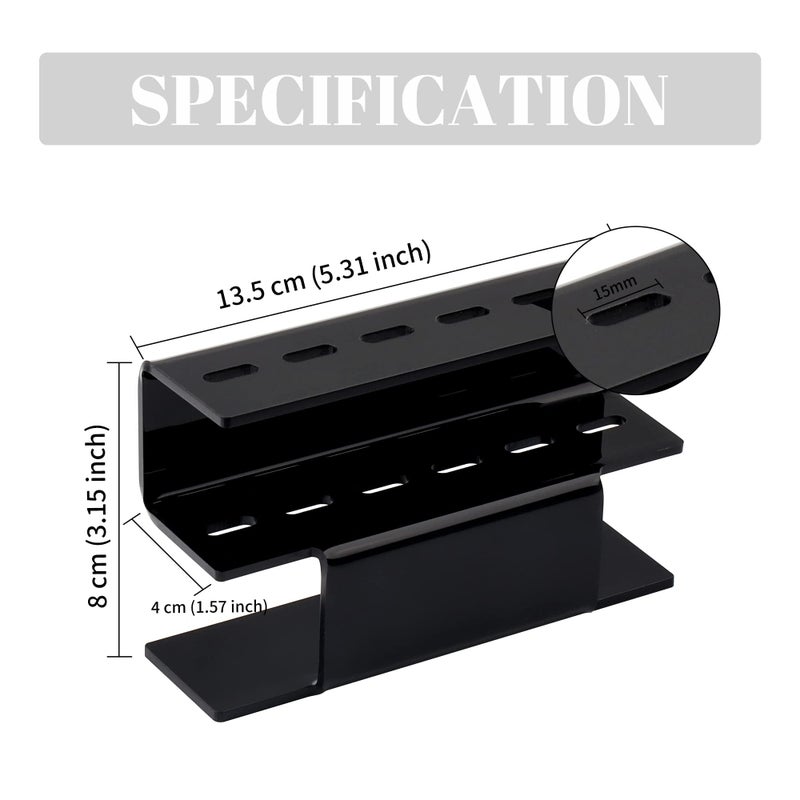 GEMERRY Lash Extension Supplies GEMERRY Tweezer Holder Tweezer Stand for Eyelash Extension Supplies Accessories Tools Acrylic Display Storage 6 Pcs Tweezers Shelf Holder (Black) - Image 5